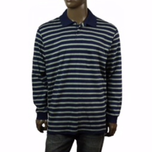 NWT $50 JOHN ASHFORD L/S Striped Polo Shirt XXL - Picture 8 of 8